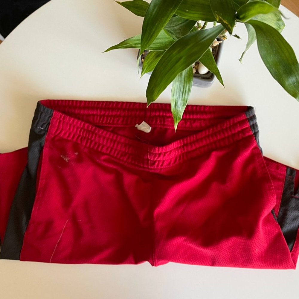 GUC Red + Black Basketball Shorts with pockets, drawstring